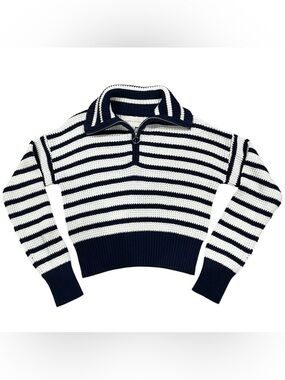SAGE + STONE Nautical Coastal Vibes Cropped Sweater